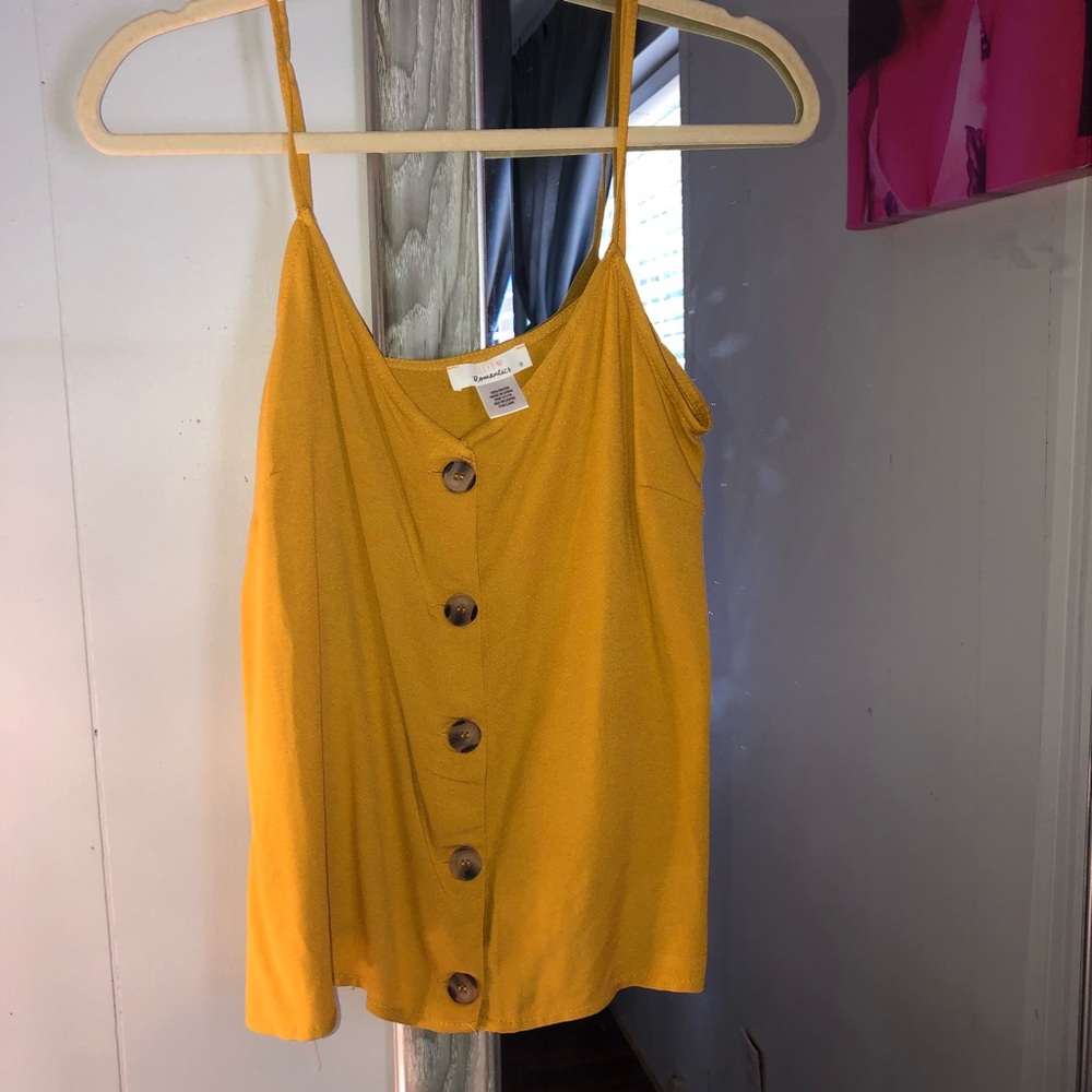 Yellow - Buttoned Tank Top | Urban Romantics